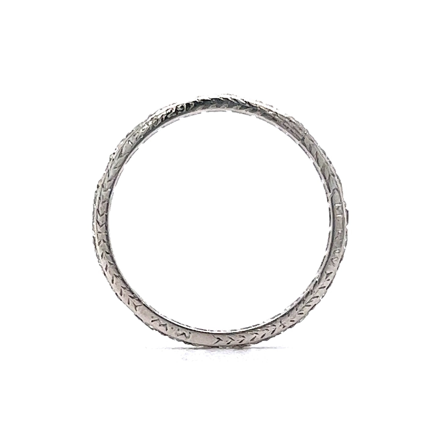 Vintage .84 Diamond Eternity Wedding Band in Platinum