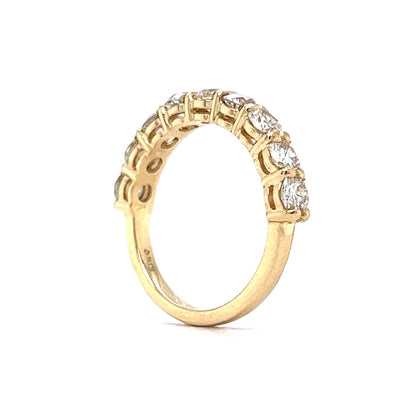 European Cut Diamond Wedding Band in 14k Yellow Gold