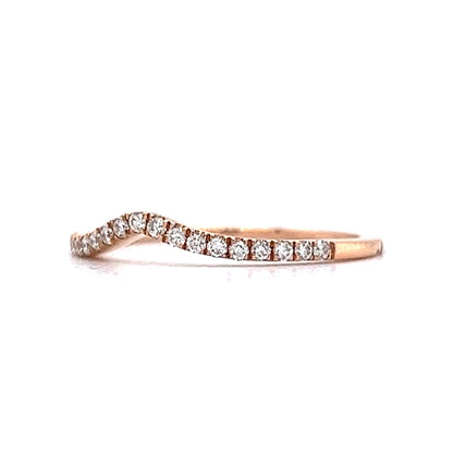 .16 Diamond Curved Wedding Band in Rose Gold
