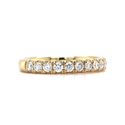 .53 Round Brilliant Diamond Wedding Band in Yellow Gold