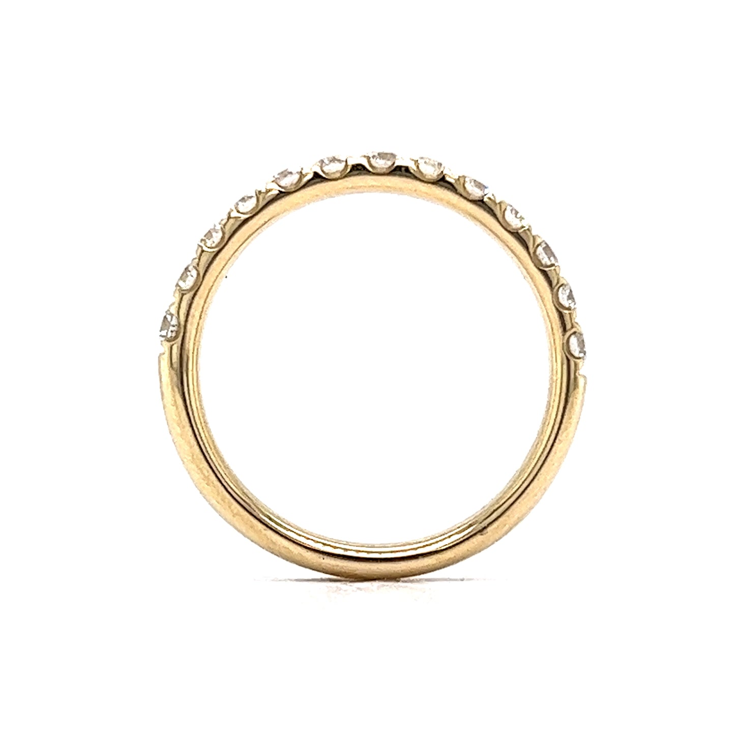 .53 Round Brilliant Diamond Wedding Band in Yellow Gold