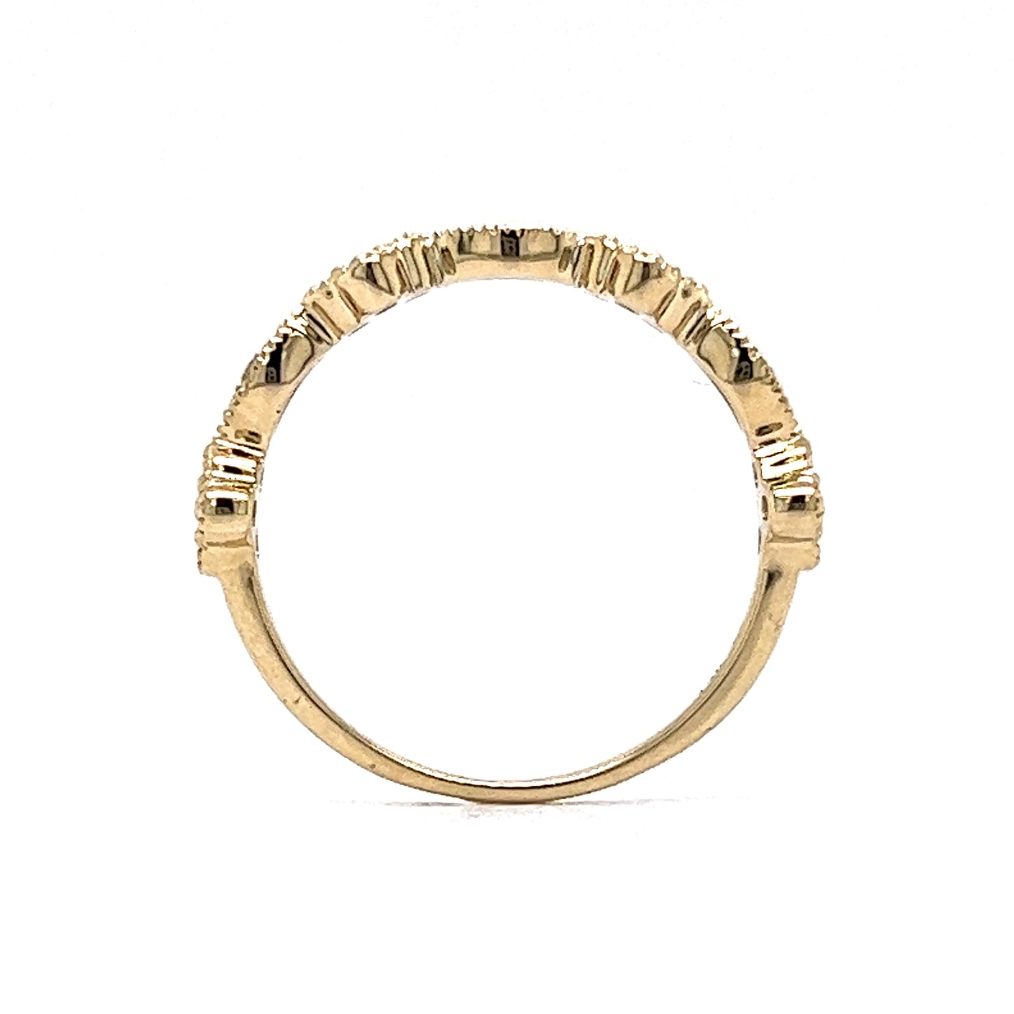 .24 Diamond Round Wedding Band 14k Yellow Gold