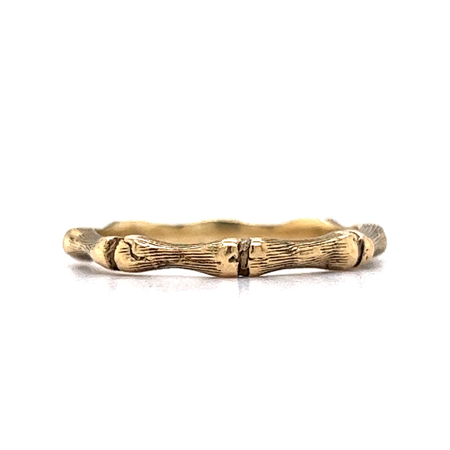 Bamboo Style Stacking Band in 14k Yellow Gold