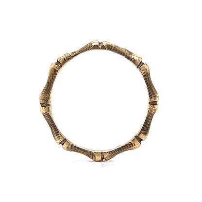 Bamboo Style Stacking Band in 14k Yellow Gold