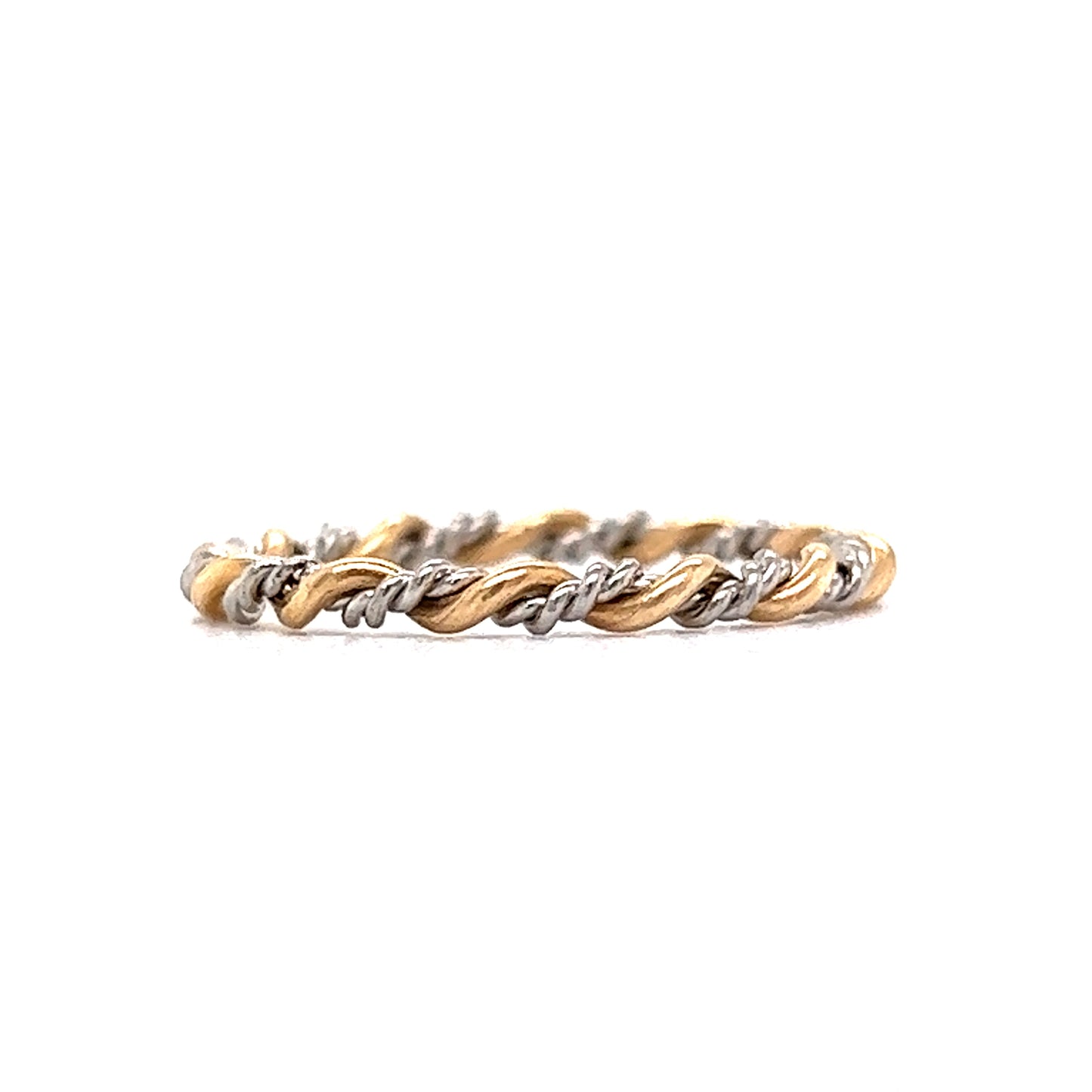 Two-Tone Wedding Band in 18k Yellow Gold & Platinum