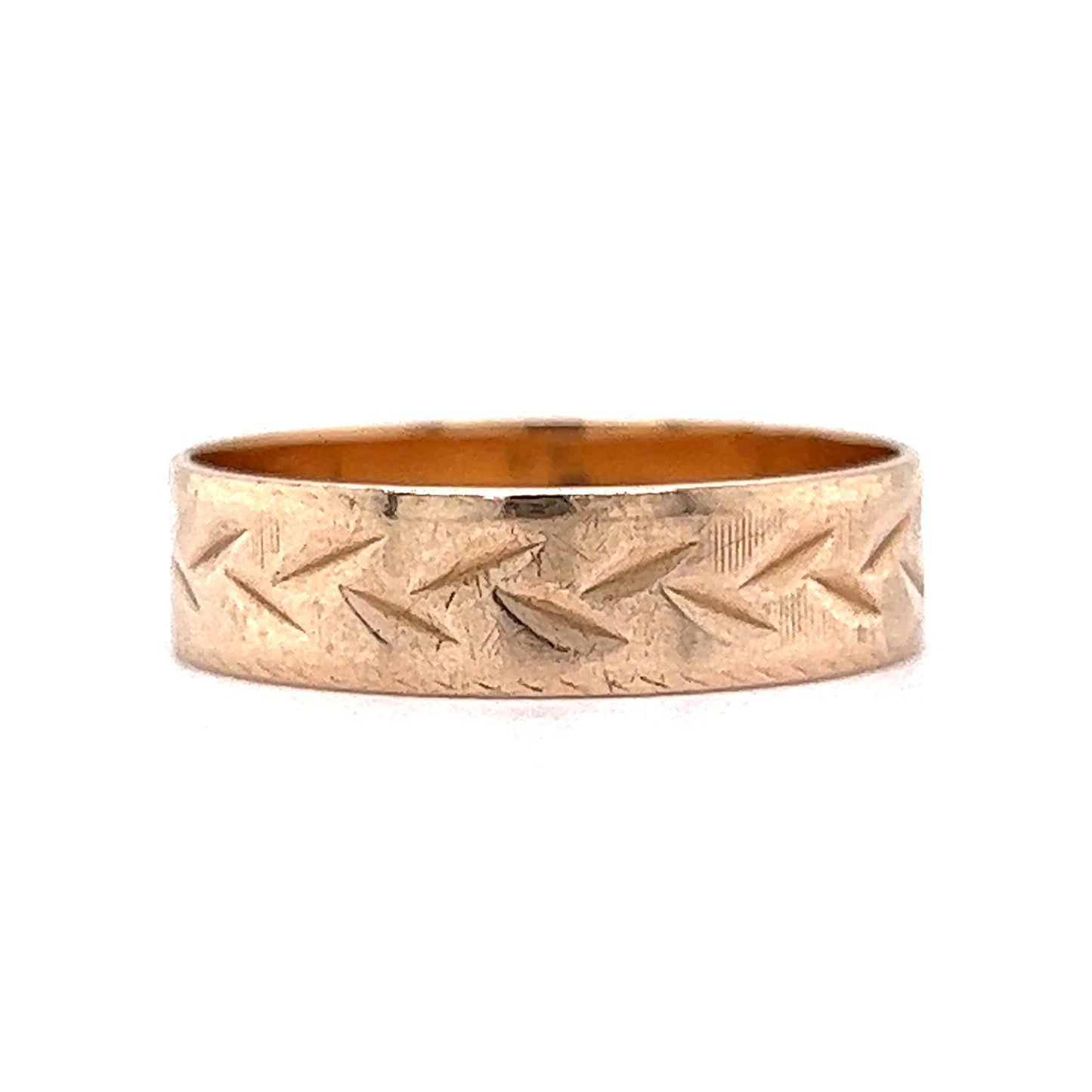 Vintage Mid-Century Chevron Men's Wedding Band