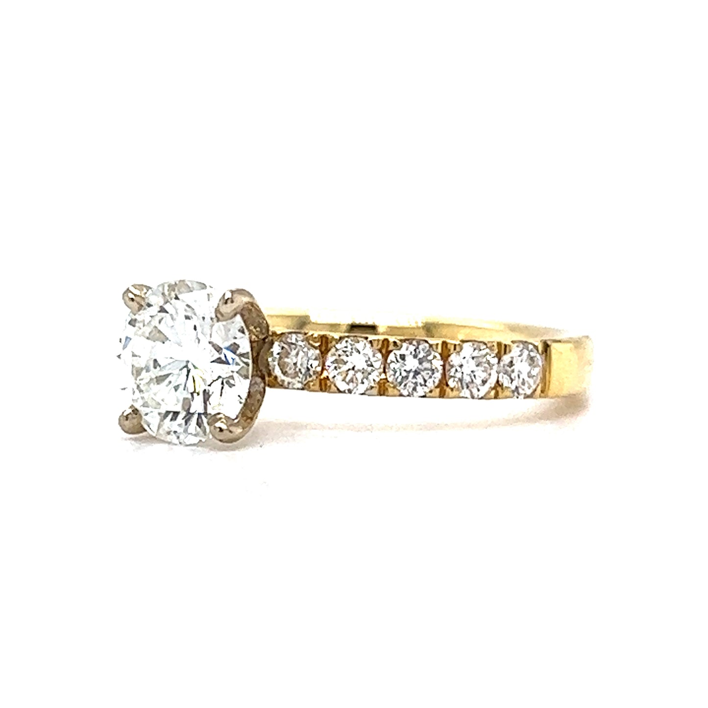 1.06 Solitaire Diamond Engagement Ring in 18k Yellow Gold