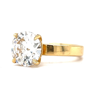3.00 Old European Cut Diamond Engagement Ring in 18k