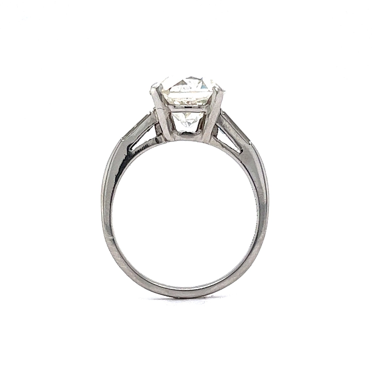 3 Carat Old European Diamond Engagement Ring in Platinum