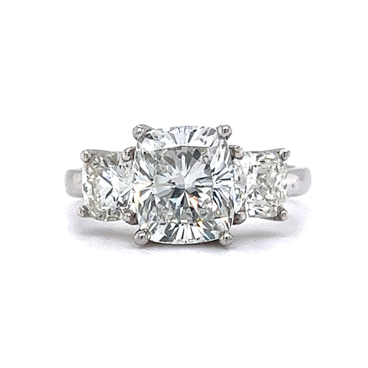 2.04 Cushion Cut Diamond Engagement Ring in 14k White Gold