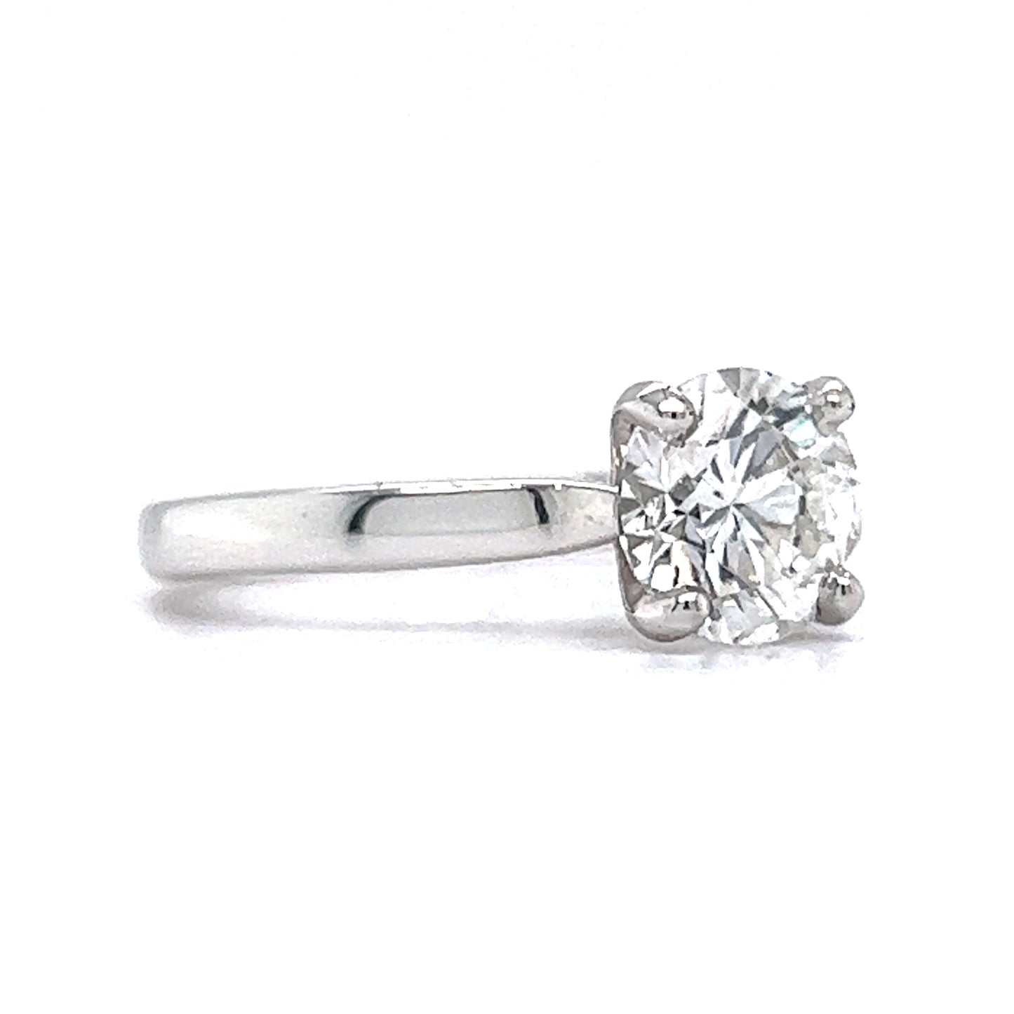 1.51 GIA Diamond Solitaire Engagement Ring in 14k White Gold