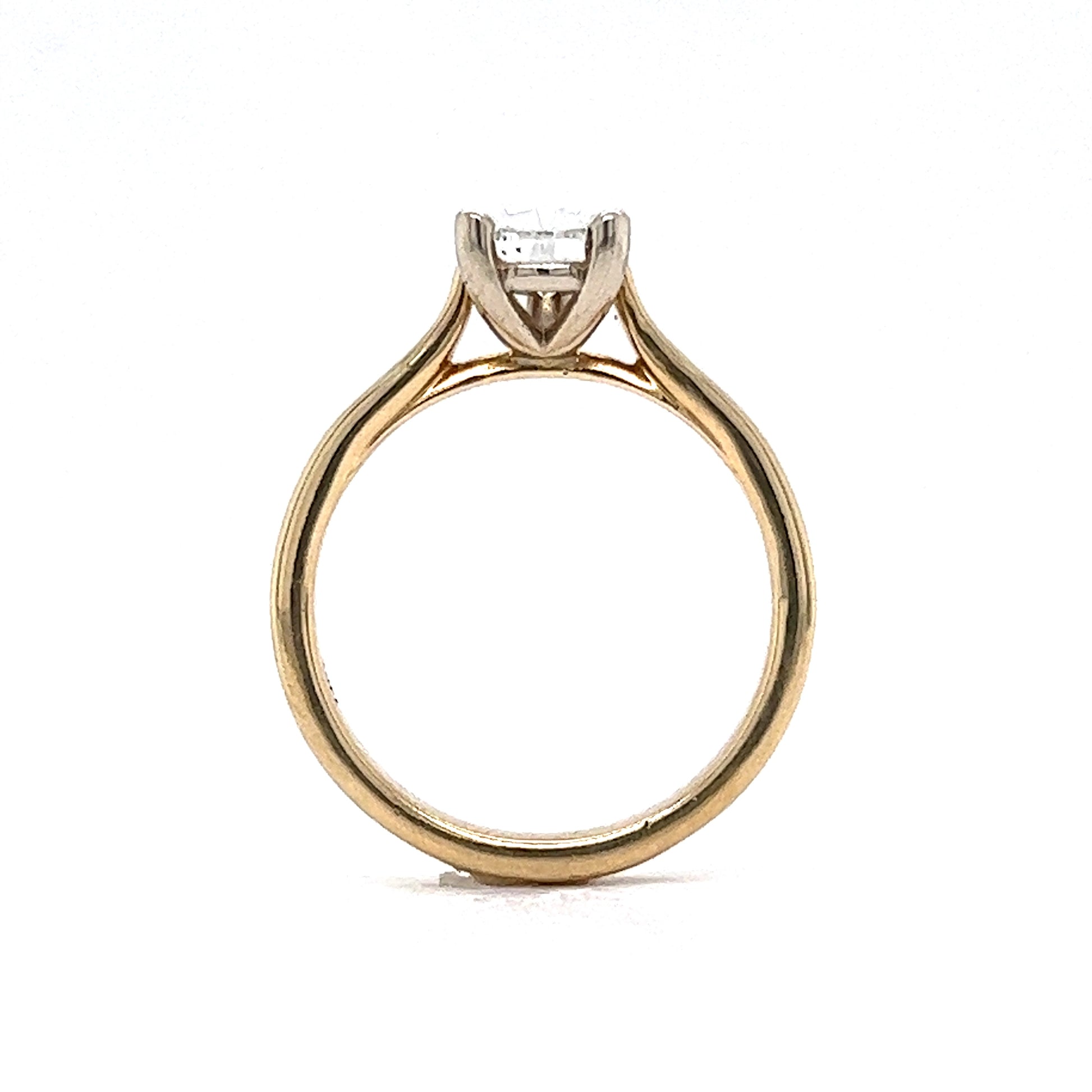 .94 Pear Cut Diamond Solitaire Engagement Ring in 14K Yellow Gold