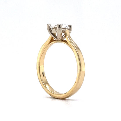 .94 Pear Cut Diamond Solitaire Engagement Ring in 14K Yellow Gold