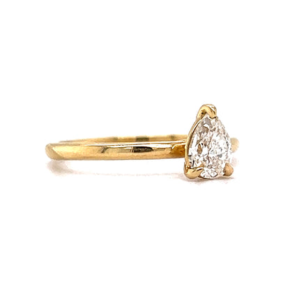 .55 Pear Cut Solitaire Diamond Engagement Ring in 14k