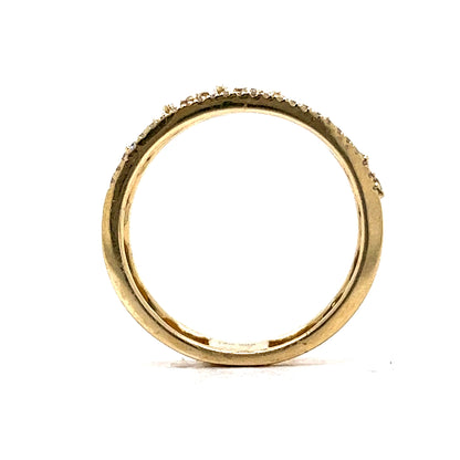 Thick Pave Diamond Cocktail Ring 14k Yellow Gold