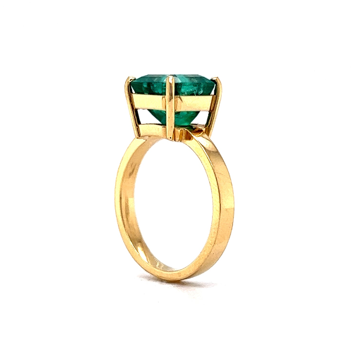 3 Carat Emerald Cocktail Ring in 18k Yellow Gold