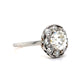 .93 Victorian Diamond Halo Engagement Ring in Platinum & 18k
