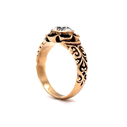 Victorian European Diamond Engagement Ring in 14K Rose Gold