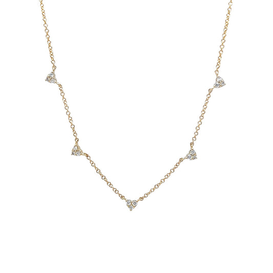 .17 Diamond Necklace in 14k Yellow Gold