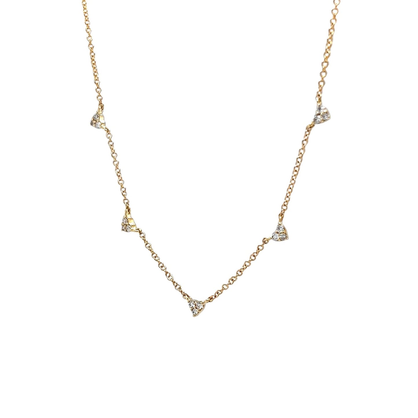 .17 Diamond Necklace in 14k Yellow Gold