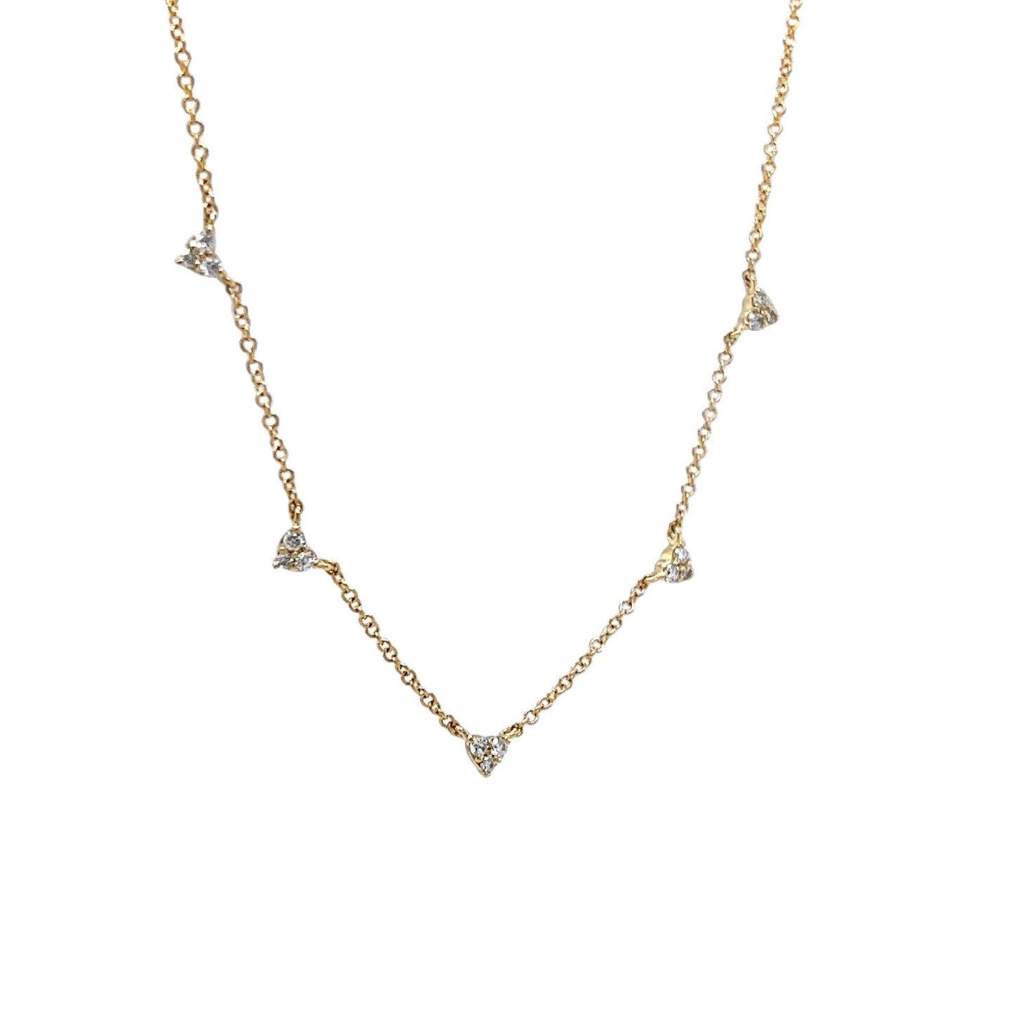 .17 Diamond Necklace in 14k Yellow Gold