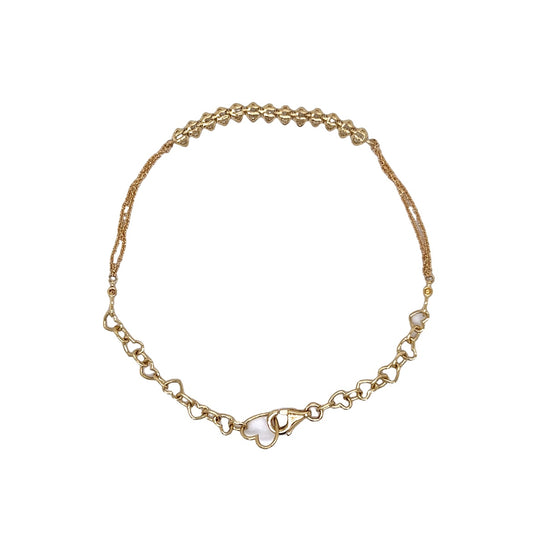 .87 Round Brilliant Cut Diamond Bracelet in 14k Yellow Gold