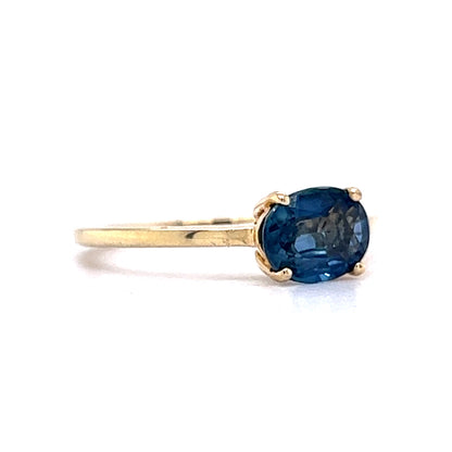 1.31 Carat Sapphire Engagement Ring in 14K Yellow Gold
