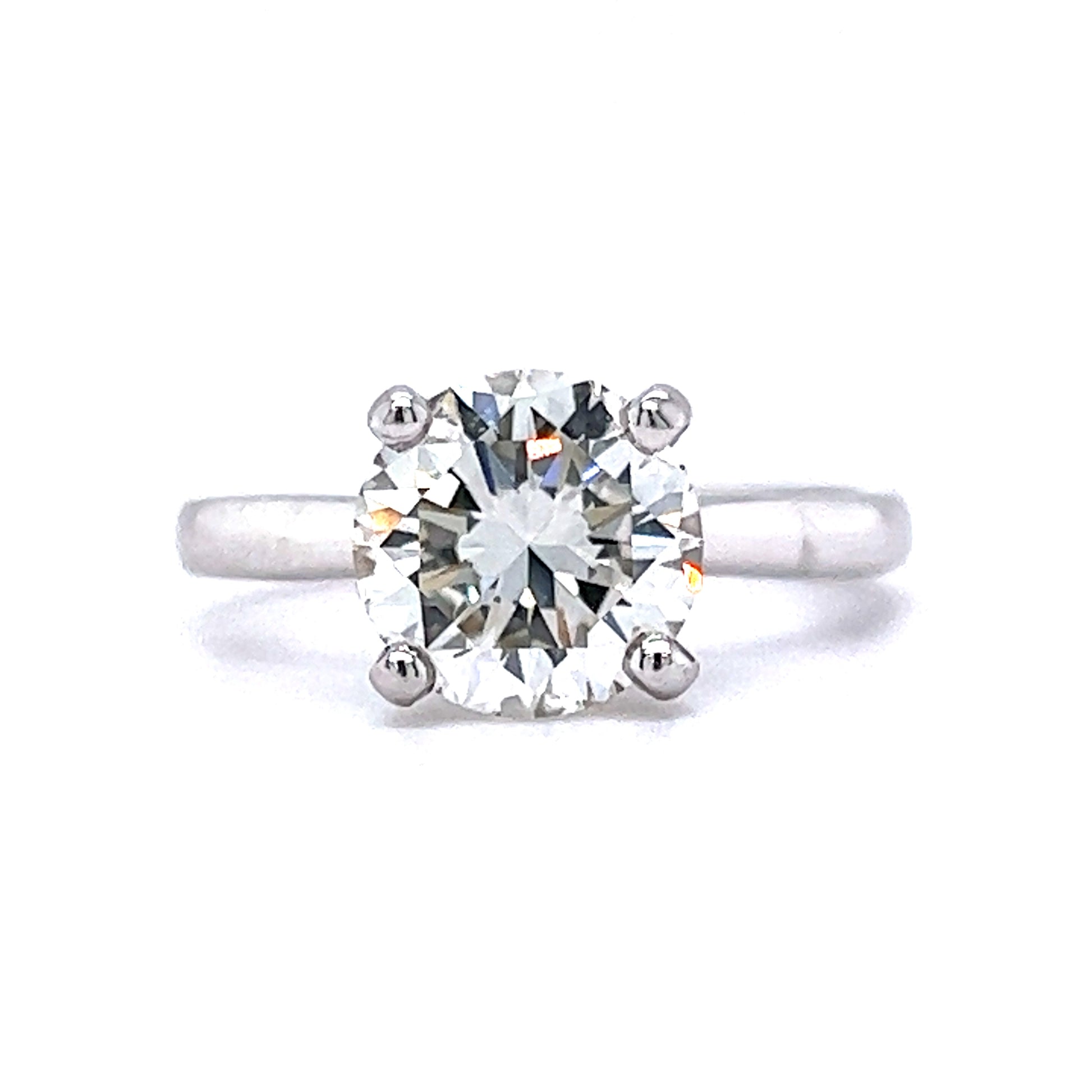 2.55 GIA Diamond Solitaire Engagement Ring in 14k White Gold
