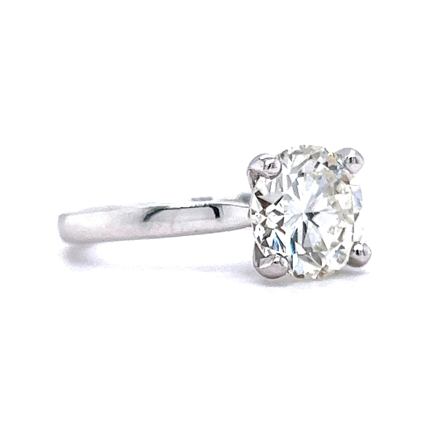 2.55 GIA Diamond Solitaire Engagement Ring in 14k White Gold