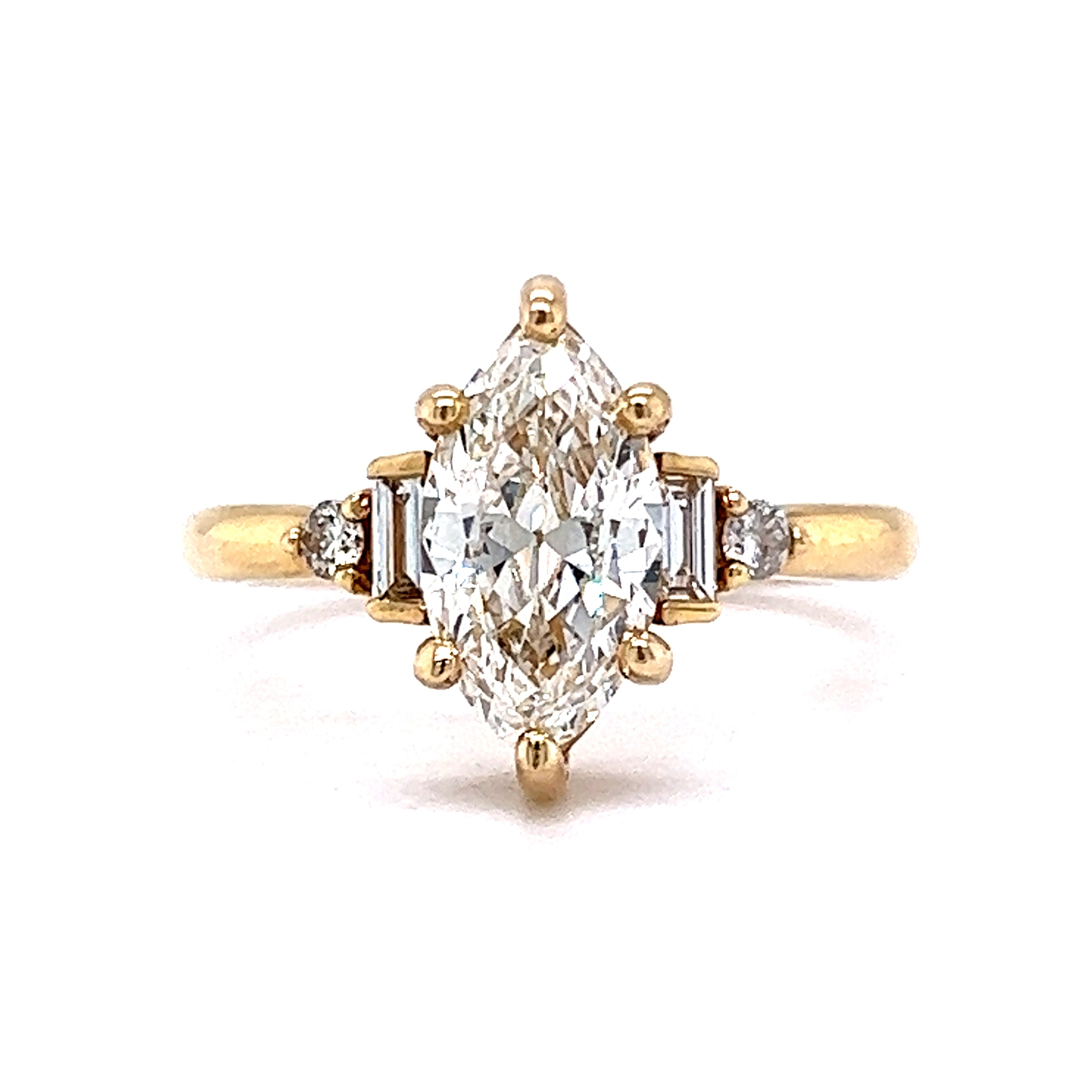 Marquise Cut Multi Stone Engagement Ring | Style 70873