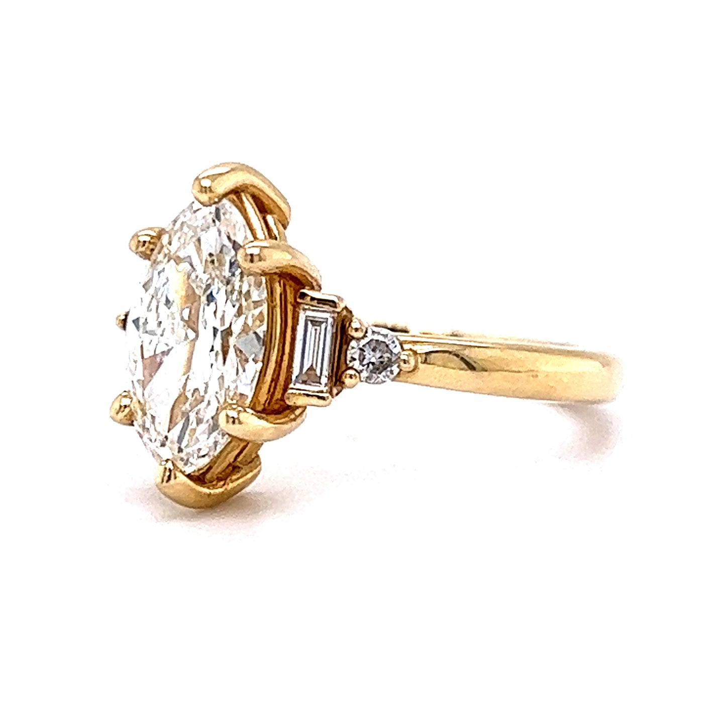 2 Carat Marquise Cut Diamond Engagement Ring in 14k