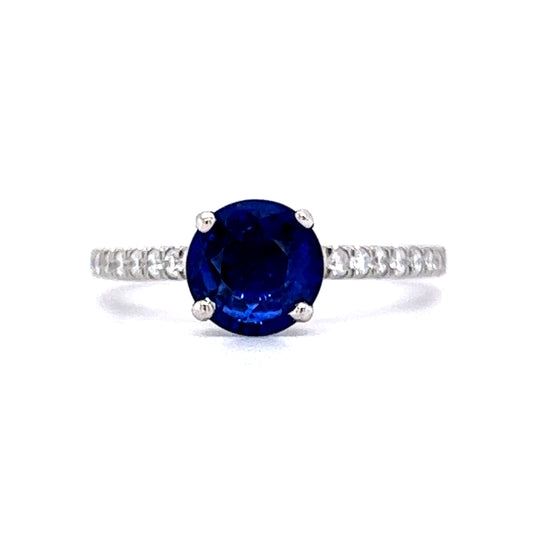 1.60 Sapphire & Diamond Engagement Ring in Platinum