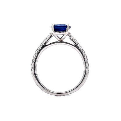 1.60 Sapphire & Diamond Engagement Ring in Platinum