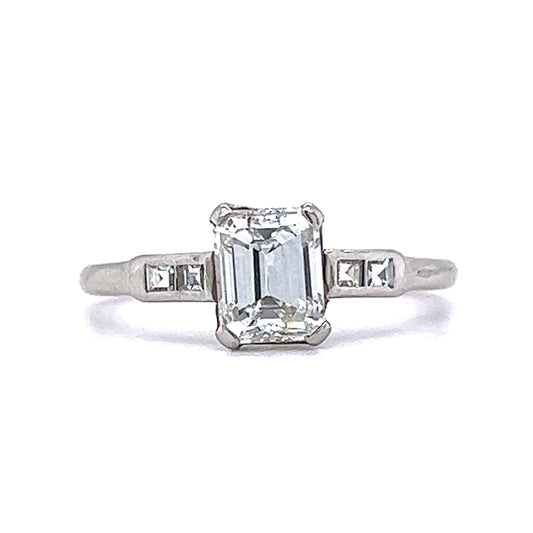 .95 Emerald Cut Diamond Engagement Ring in Platinum