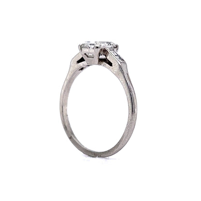 .95 Emerald Cut Diamond Engagement Ring in Platinum