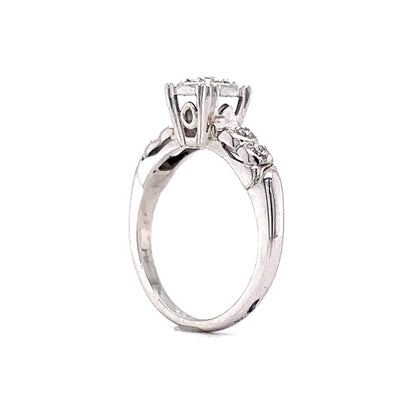 Vintage Mid-Century Diamond Engagement Ring in 14k