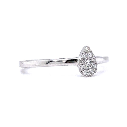 .11 Diamond Pave Right Hand Ring in 14k White Gold