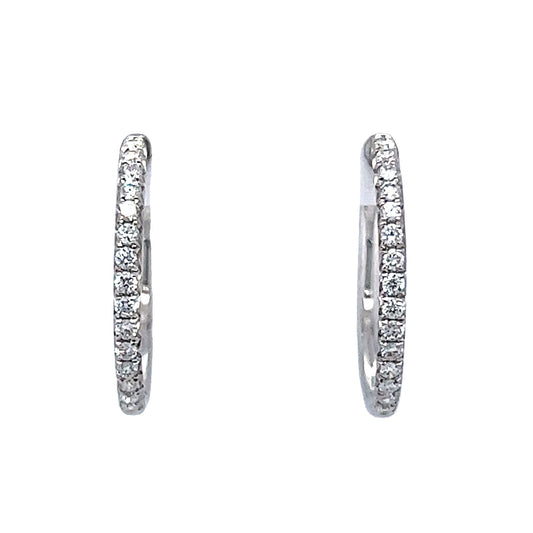 .41 Diamond Hoop Earrings in 18k White Gold