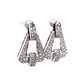 Art Deco Pave Diamond Drop Earrings in Platinum