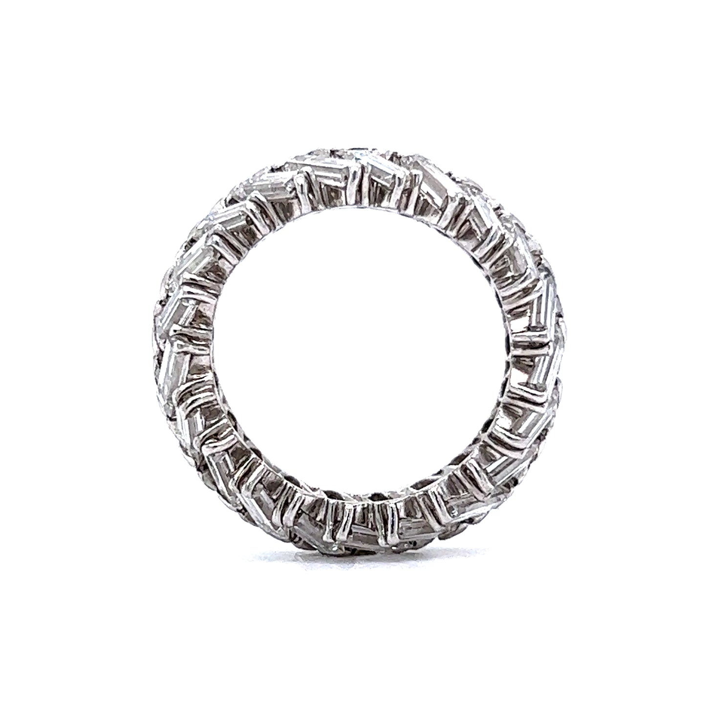 Herringbone Diamond Eternity Band in Platinum