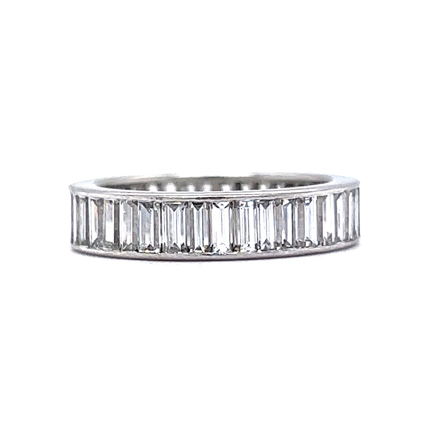 2.94 Emerald Cut Diamond Eternity Band in Platinum