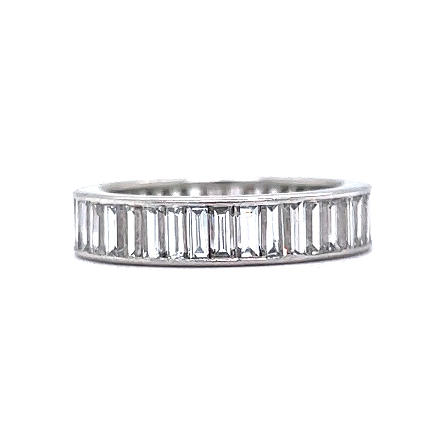 2.94 Emerald Cut Diamond Eternity Band in Platinum