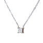 .61 Princess Cut Diamond Necklace in 14k White Gold