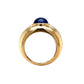 Mid-Century Sapphire Cabochon Ring in 18K Yellow Gold