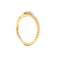 Twisted Band Pave Diamond Stacking Ring in 18k Yellow Gold