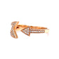 Pave Diamond Arrow Ring in 14k Rose Gold