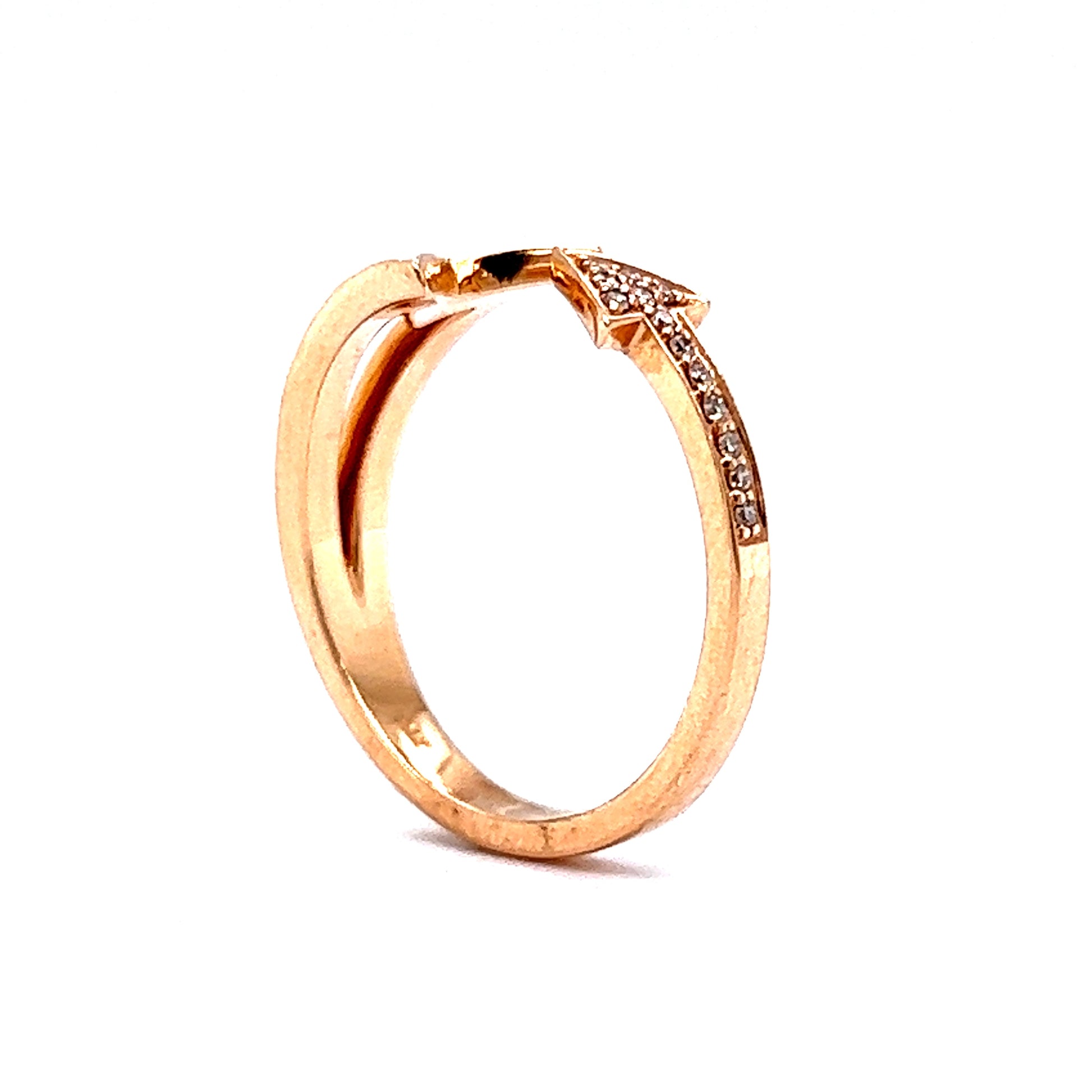 Pave Diamond Arrow Ring in 14k Rose GoldComposition: 14 Karat Rose Gold Ring Size: 7 Total Diamond Weight: .23ct Total Gram Weight: 2.6 g Inscription: 14k
      