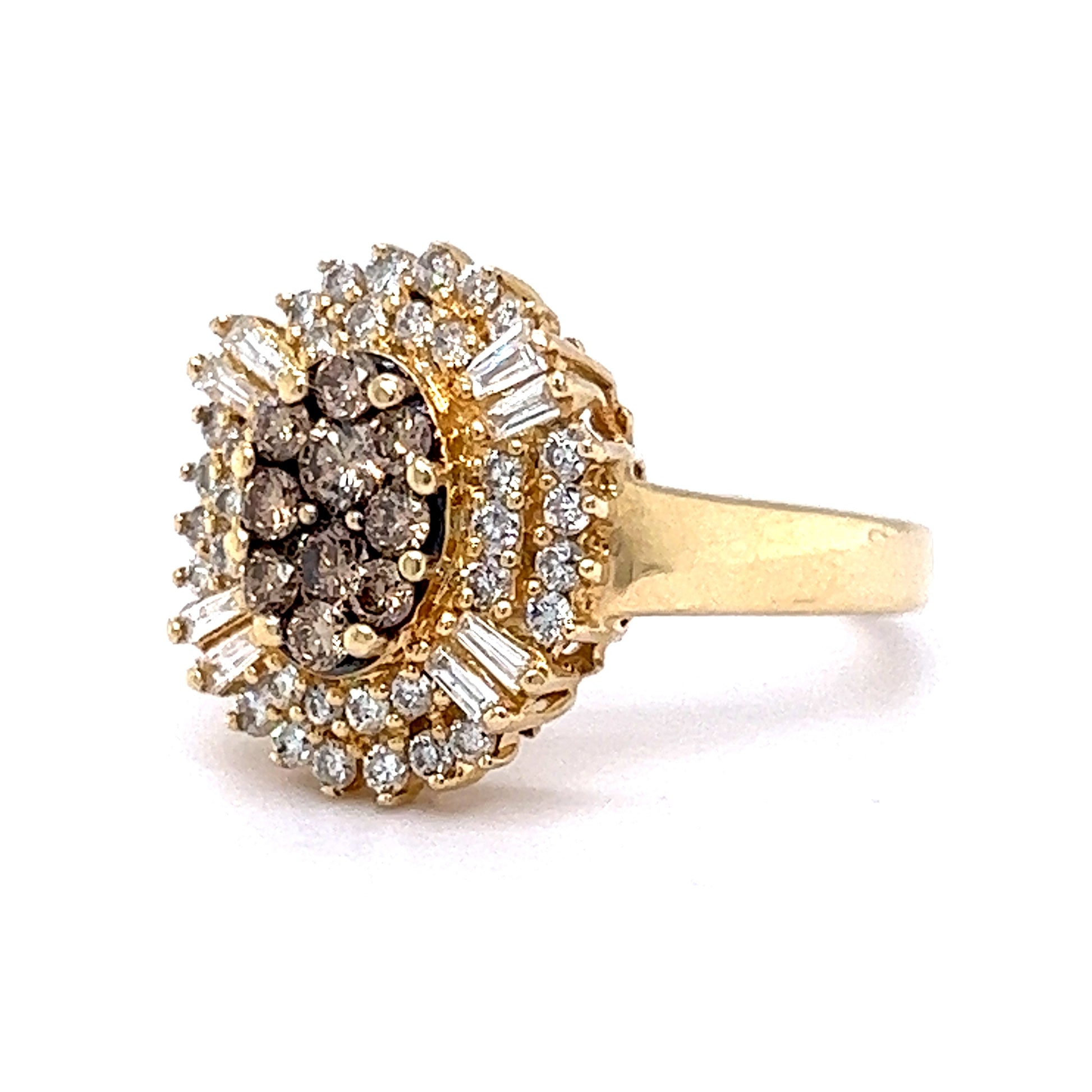 Effy Diamond Ballerina Ring in 14k Yellow GoldComposition: 14 Karat Yellow Gold Ring Size: 6.5 Total Diamond Weight: 1.36ct Total Gram Weight: 4.9 g Inscription: EFFY
      