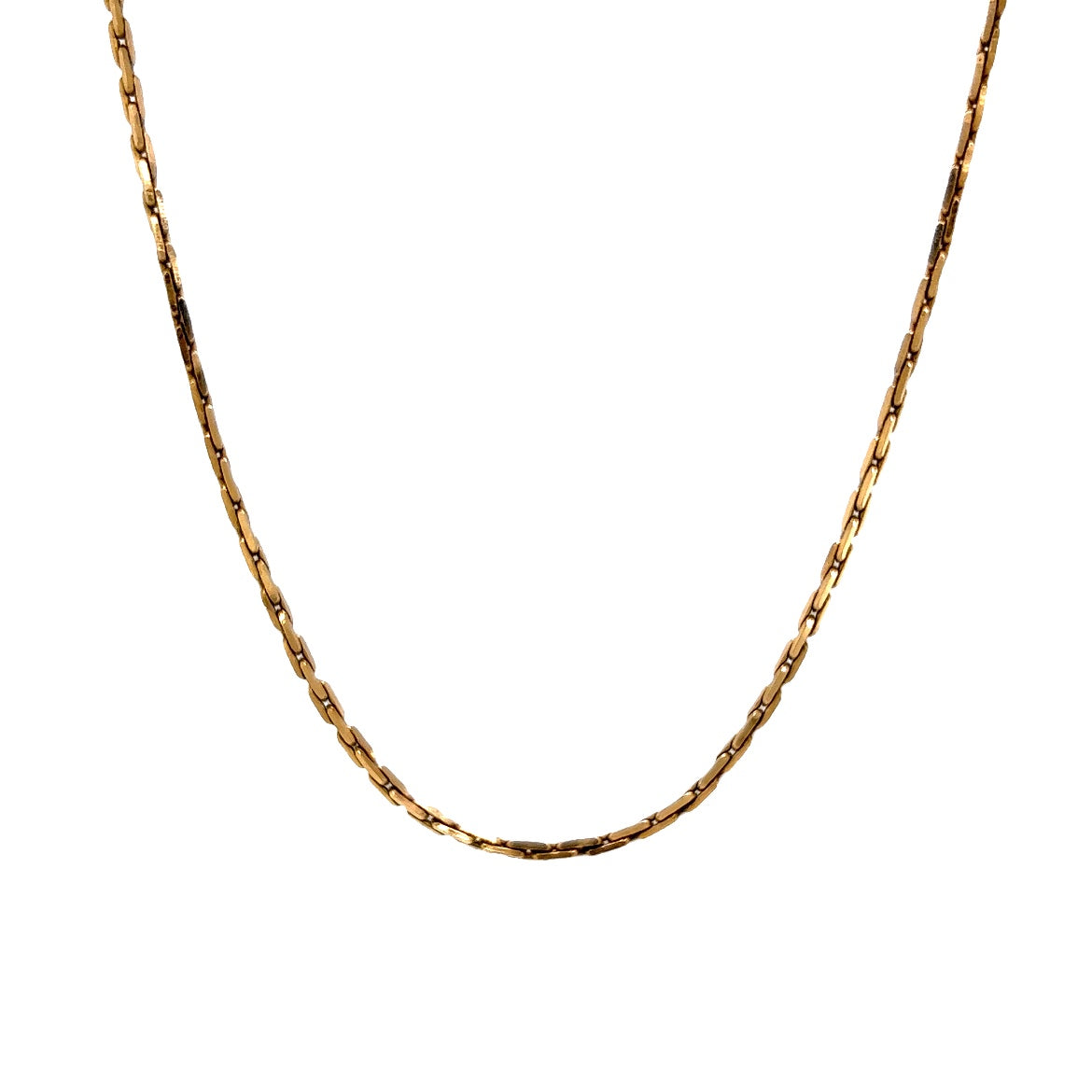 15 inch Italian Necklace Modern 18k Yellow Gold
