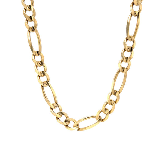 Figaro Chain Necklace in 14k Yellow Gold